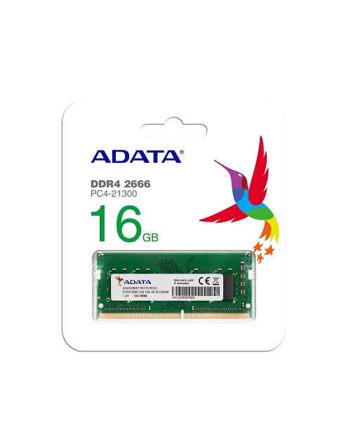 Adata 16GB (1X16GB) DDR4 SO-DIMM 2666MHz PC4-21300 Laptop Memory